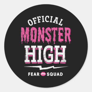 Monster High Officiële Angst Squad Ronde Sticker