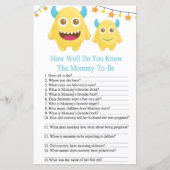 Monster hoe goed je baby shower game kent (Voorkant)
