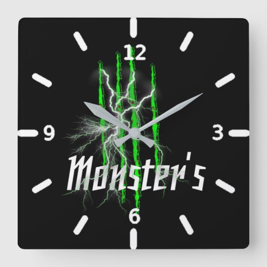 Monster horloge vierkante klok (Voorkant)