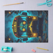 Monster Horror Bus Blauw Geel Decoupage Tissuepapier (Craft)