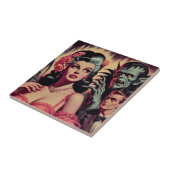  monster horror meisje tegeltje (Zijkant)