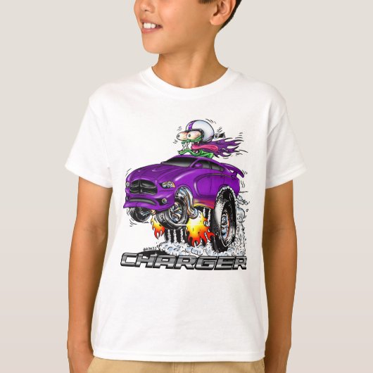 Monster Hot Rod (PAARSE) T-shirt (Voorkant)