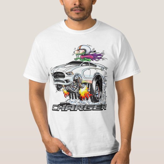 Monster Hot Rod (WIT) T-shirt (Voorkant)