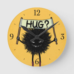 Monster Hug Cute Evil Character Ronde Klok