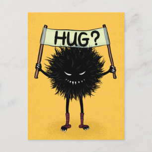 Monster Hug Funny Evil Character Briefkaart
