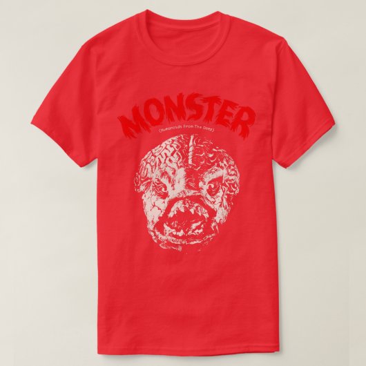 Monster Humanoids uit de film Deep Horror T-shirt (Design voorkant)