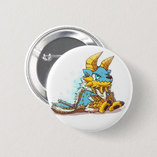 Monster Hunter Chibi zinogre Ronde Button 5,7 Cm (Voorkant /achterkant)