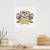 Monster Hunter Palico Cat Meowscular Chef Poster (Keuken)