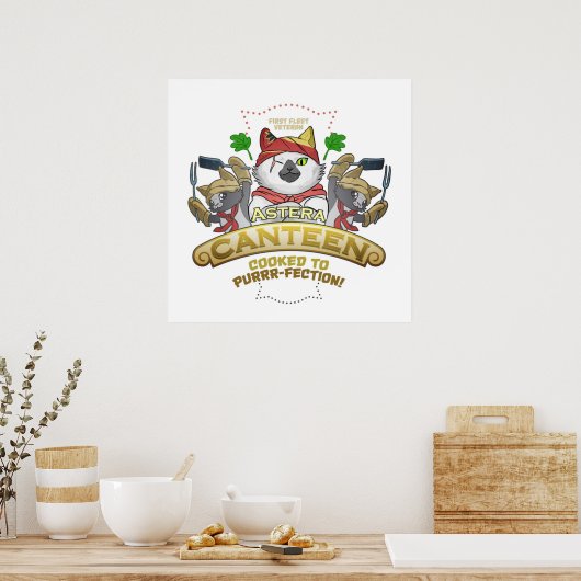 Monster Hunter Palico Cat Meowscular Chef Poster (Keuken)