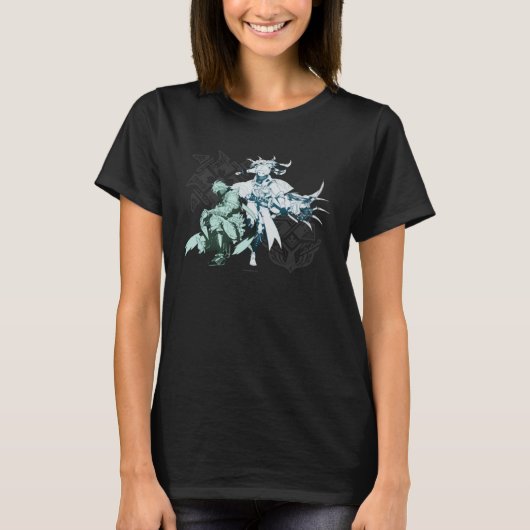 Monster Hunter Rise Sunbreak Utushi & Kagami T-shirt (Voorkant)
