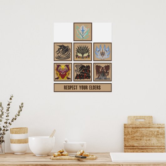 Monster Hunter World Elder Dragons Poster (Keuken)