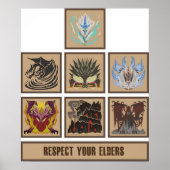 Monster Hunter World Elder Dragons Poster (Voorkant)
