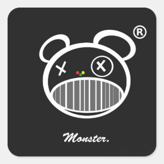 Monster Icon sticker zwart