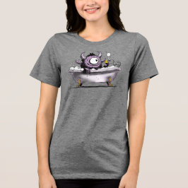 Monster in bubbelbad Tri-Blend shirt