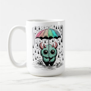 Monster in de regen koffiemok