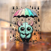 Monster in de regen raamsticker (Vel 2)
