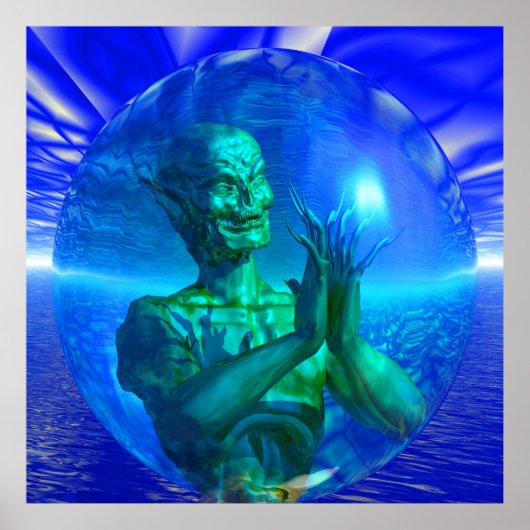 Monster in een Bubble Poster (Voorkant)