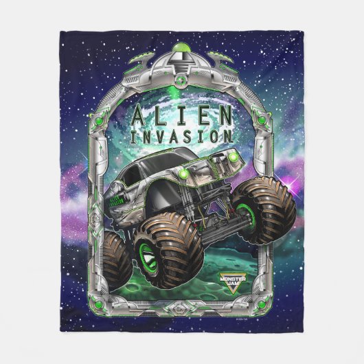 Monster Jam Alien Invasion Fleece Deken (Voorkant)