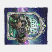 Monster Jam Alien Invasion Fleece Deken (Voorkant (Horizontaal))