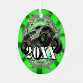 Monster Jam Alien Invasion Metalen Ornament (Voorkant links)