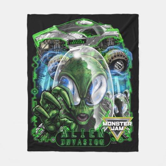 Monster Jam Alien Invasion-pictogram Fleece Deken (Voorkant)