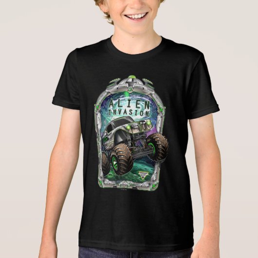 Monster Jam Alien Invasion Tri-Blend Shirt (Voorkant)