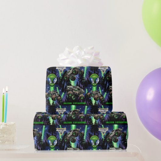 Monster Jam - Alien Invasion Verjaardag Cadeaupapier (Feestgeschenken)
