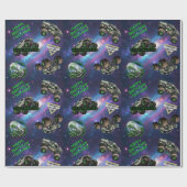 Monster Jam - Alien Invasion Verjaardag Cadeaupapier (Vlak)