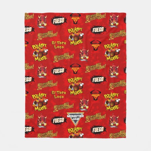 Monster Jam El Toro Loco Fleece Deken (Voorkant)