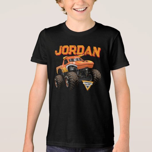 Monster Jam El Toro Loco - Gepersonaliseerd Tri-Blend Shirt (Voorkant)