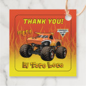 Monster Jam - El Toro Loco Verjaardag Bedankjes Labels (Achterkant)