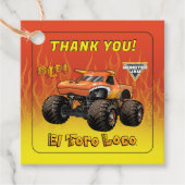 Monster Jam - El Toro Loco Verjaardag Bedankjes Labels (Voorkant)