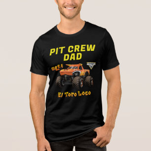 Monster Jam - El Toro Loco Verjaardag Pit Crew Pap Tri-Blend Shirt