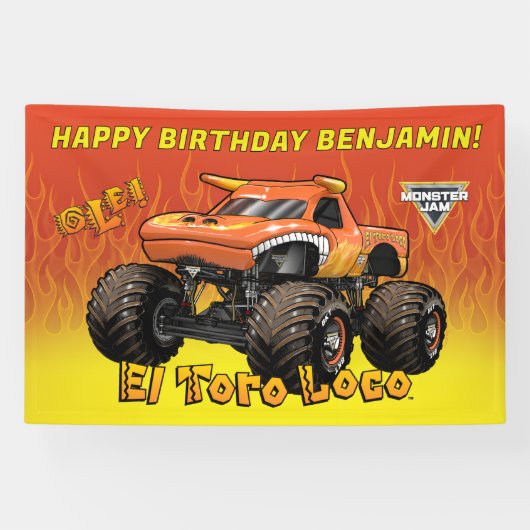 Monster Jam - El Toro Loco Verjaardag Spandoek (Horizontaal)