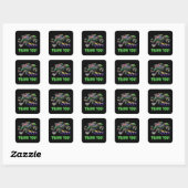 Monster Jam Grave Digger Dank je wel Vierkante Sticker (Vel)