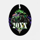 Monster Jam Grave Digger Metalen Ornament (Voorkant links)