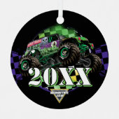 Monster Jam Grave Digger Metalen Ornament (Voorkant)