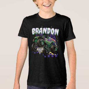 Monster Jam Grave Digger - Persoonlijk gemaakt Tri-Blend Shirt