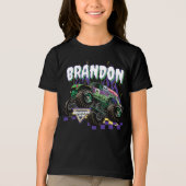 Monster Jam Grave Digger - Persoonlijk gemaakt Tri-Blend Shirt (Voorkant)