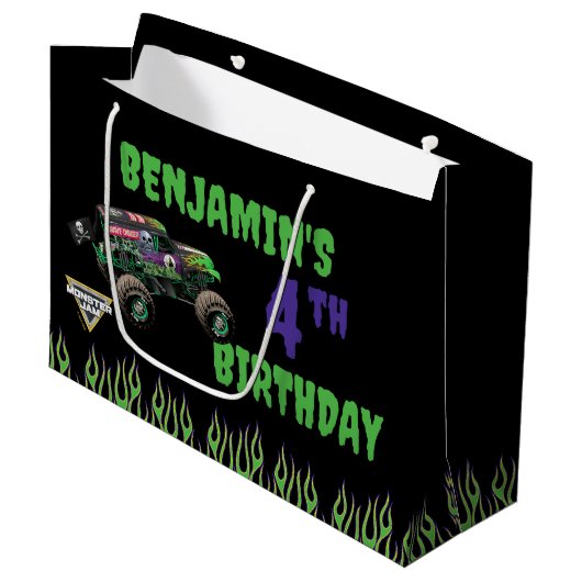Monster Jam Grave Digger Verjaardag Groot Cadeauzakje (Voorkant Gekanteld)