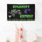 Monster Jam Grave Digger Verjaardag Spandoek (Insitu)