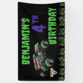 Monster Jam Grave Digger Verjaardag Spandoek (Verticaal)
