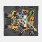 Monster Jam Groep Fleece Deken (Voorkant (Horizontaal))