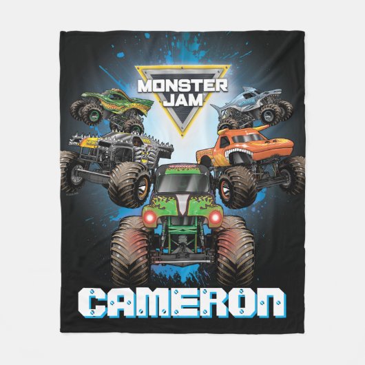 Monster Jam-groep - Gepersonaliseerd Fleece Deken (Voorkant)