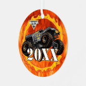 Monster Jam Max-D Metalen Ornament (Voorkant links)
