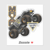 Monster Jam Max-D Truck & Logo Sticker (Vel)