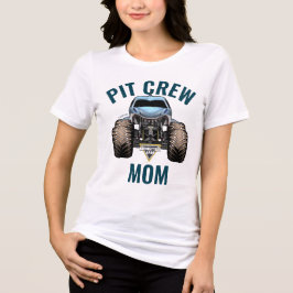 Monster Jam Megalodon Pit Crew Moeder Verjaardag Tri-Blend Shirt