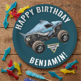 Monster Jam Megalodon Verjaardag Papieren Bordje