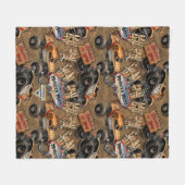 Monster Jam Monster Mutt Fleece Deken (Voorkant (Horizontaal))