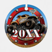 Monster Jam Monster Mutt Metalen Ornament (Voorkant)